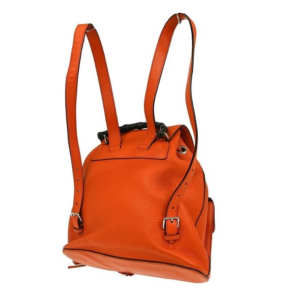 GUCCI ORANGE BAMBOO BACKPACK 370833 467891 NQ01174 - Picture 2 of 10